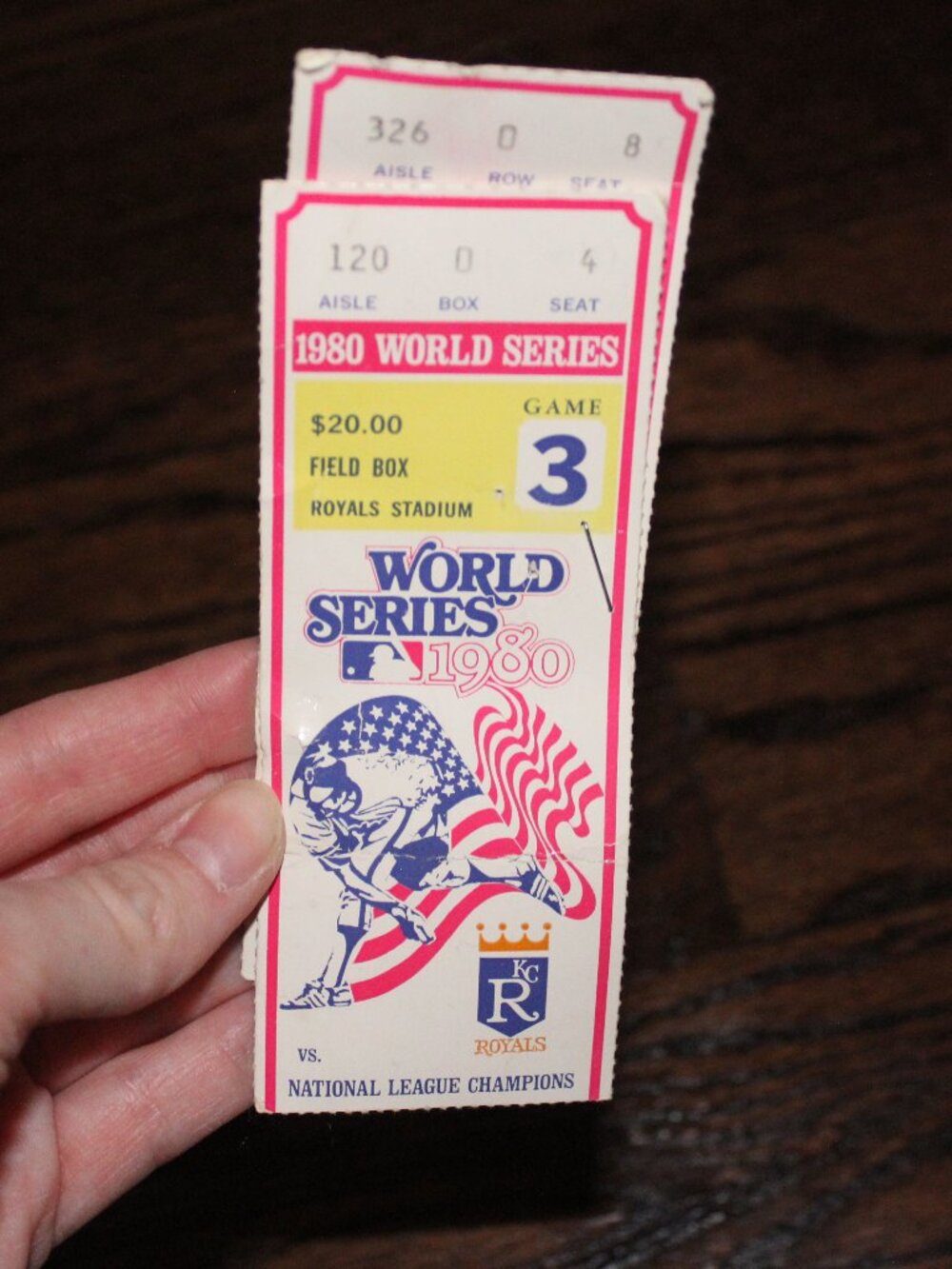 Authentic 1980 World Series Tickets